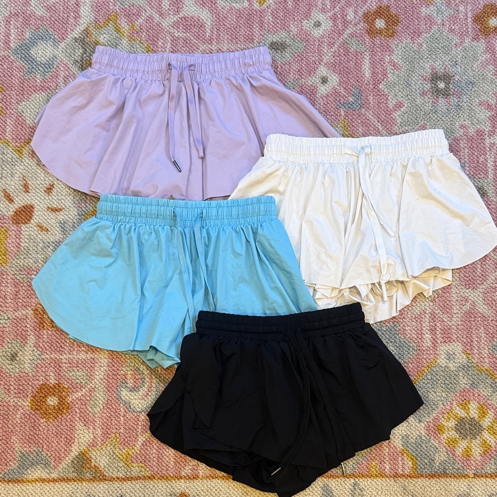 Lot of 4 Liberty Pro Sz S Butterfly Activewear Shorts